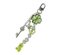 Cadena de teléfono hecha a mano con nudo de lazo de 4 hojas de trébol para teléfono móvil llavero colgante bolsa accesorios para mujeres y niñas teléfono encanto correa