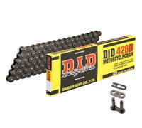 Cadena De Transmisión DID 428 D 128 Eslabones Con Cerradura De Clips Negra