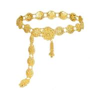 Cadena decorativa de metal para la cintura de la danza de flores, cadena de cuerpo elegante para entusiastas de la cultura fresca, joyería de playa, talla única, como se describe, como se describe