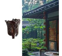 Cadena decorativa de recolección de agua de lluvia para canalón, diseño en espiral con copas de peces y flores, mejora el drenaje al aire libre y la estética