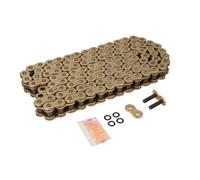 DID Cadena 530ZVM-X2 (Oro y Oro) - Longitud: 112 eslabones con unión remachada (ZJ)