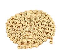 Cadena dorada de 10 velocidades para bicicleta de montaña, 147 cm/57,9 pulgadas 116 eslabones 1/2 pulgada y 11/128 pulgadas de acero alta resistencia para bicicletas de carretera