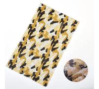 Cadena embellecedora de diamantes de imitación de cristal SS6 de 24x40cm, reverso plano de malla doblada, apliques DIY, Strass de fijación en caliente, A145-Yellow Camouflage