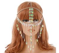 Cadena facial para mujer, máscara de máscaras, cadena para fiesta de baile, fiesta de Halloween, cosplay, talla única, Metal