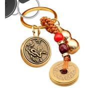 Cadena genérica de llaves chinas, Coin Key Chain Charme de mochila, God Snake Rotary + Emperadores, Se référer au descriptif