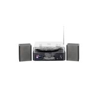 Cadena Hi-Fi retro - Reflexión - Tocadiscos - DAB+, FM, radio por Internet - Bluetooth, CD, USB