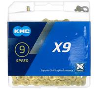 KMC Cadena X-9 TI-N 114 eslabones 9V Oro