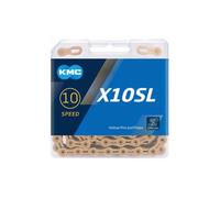 KMC, Cadena X10 SL Ti-N 114 Eslabones 10V. Oro