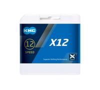 Cadena KMC X12 126 eslabones 12V Plata