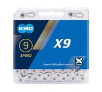 KMC Cadena X9 114 eslabones 9V Cromado