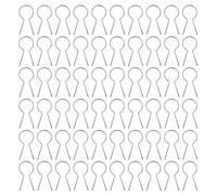 Cadena Link Fence Ties, 100 piezas Heavy Duty Galvanized Steel Fasteners, Rust-Resistant Wire Fence Clips, Sturdy Cable Fixer Loops, Outdoor Metal Connector Set for Garden, Farm, Fence Repair Use