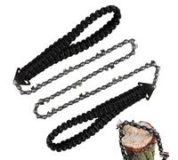 Cadena manual - 11 dientes de bolsillo, equipo de mochilero, cadena con cuerda, para montañismo, camping, jardinería, supervivencia, paisajismo, carpintería, construcción, corte de madera