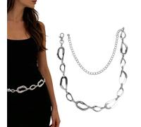 Cadena Metálica Para Cintura,Joyería metálica decorativa delicada de cadera | Cinturones De Cadena Gruesa De - Para Mujeres, Chicas, Vestidos, Vaqueros, Falda, Pantalones, Cadera, Concierto, Festival,