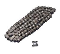 Cadena Moto Cadena de 25 dientes con 144 eslabones y 1 eslabón maestro de repuesto, apta para motores de 2 tiempos de 47 cc y 49 cc, minimoto, todoterreno, kart.(Black 25H-96 link)