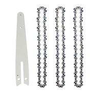 Cadena Motosierra Juego de placa guía cadena Mini motosierra 4/6 pulgadas, sierra eléctrica inalámbrica, cadenas corte ramas madera, reemplazo cuchillas(SET A)
