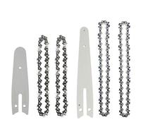 Cadena Motosierra Juego de placa guía cadena Mini motosierra 4/6 pulgadas, sierra eléctrica inalámbrica, cadenas corte ramas madera, reemplazo cuchillas(SET B)