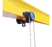 Cadena operada manualmente de 2200 lb/1 tonelada a 11000 lb/5 toneladas, con rodillos de doble vía, carro de viga con ruedas dobles y brida ajustable for elevación.(6600lbs)