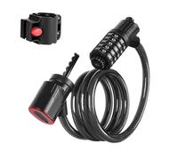 Cadena Para Bicicleta | Candado Combinado Recargable Antirrobo con Luz Trasera - Accesorios para Motocicleta Resistentes al Corte, Equipo de Seguridad Anticorrosión para Ciclismo de
