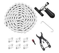 Cadena Para Bicicleta De Velocidades,Kit De Reparación De Cadenas Con Cortacadenas Y Alicate - Conectores De Eslabones Instalación Sencilla Accesorios Para Ciclismo De Carreras Principiantes