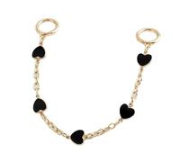 Cadena Para Bolso 1 unidad de cadena extensión for bolso cruzado en forma corazón 30,5 cm, amor, cartera, decorativa for hombro DIY(Noir)
