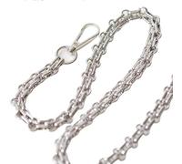 Cadena para bolso Cadena de bolso acero DIY, pistola dorada, plateada, bronce negro, 12mm ancho, reemplazo Metal, hombro con cadena, correa for, asa para Bricolaje(Silver,120cm)