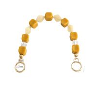 Cadena para Bolso con Cuentas Bolsa de cadena acrílica 34cm, decorativa, bolsa corta resina mano, color dopamina, accesorios funda teléfono móvil diy, 1 ud(Color-01)