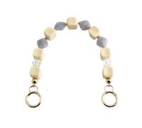 Cadena para Bolso con Cuentas Bolsa de cadena acrílica 34cm, decorativa, bolsa corta resina mano, color dopamina, accesorios funda teléfono móvil diy, 1 ud(Color7)