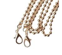 Cadena Para Bolso Correa de cadena repuesto bola 120cm y 60CM, cierre eslabón Metal, for bolso, asa for hombro, bolsos cruzados, correa(60cm Light Golden)