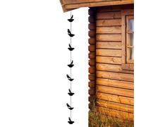 Cadena para Canalón de Bajante - Tema de Pájaros en Metal con 8 Copas de Reemplazo - Cadena Captadora de Lluvia para Exteriores,para Patios Traseros, Aleros, Jardines, Patios, propietarios y