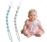 Cadena para chupete de silicona WeSweet - Cadena para chupete de silicona de para niños y niñas, sin BPA, fácil para padres - 2 unidades