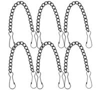 Cadena para Colgar Letrero de Puerta de Hierro Negro 6 Piezas