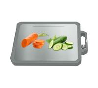 Cadena para cortar de cocina - tabla de cortar de doble cara | tabla de cortar no deslizante | alfombrilla de calidad alimentaria con escala de sacapuntas extra grande para barbacoa, vacaciones