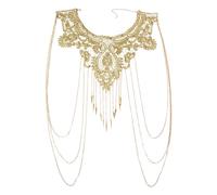 Cadena para el Cuerpo de Mujer - Collar de Bikini, Joyería Corporal Sexy, Cadena de Oro para el Vientre, Collar que Realza el Cuerpo