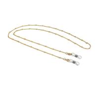 Cadena para gafas de sol y de lectura I Correa para gafas 2 en 1 con cadena para máscara, Collana da donna (75 cm), 100% impermeabile, anallergica, lunghezza perfetta per una presa sicura, gold