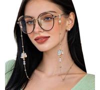 Cadena para Gafas Soporte y Cordón con Lentes de Sol y Diseño | Soporte para gafas alrededor del cuello Deportivo Laboral Escritorio Cuello Madres Hijas Amigas Conjuntos Diarios Lectura