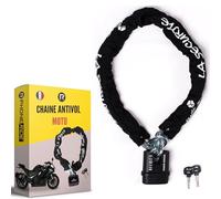Cadena para moto - Scooter - Antirrobo para bicicleta eléctrica Ø10 mm - Cadena antirrobo para moto de acero cementado con candado para bicicleta anticipol/motocicleta/scooter, longitud de cadena 140