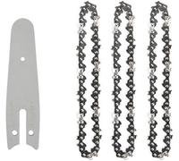 Cadena para motosierra, Juego de placa guía cadena motosierra for reemplazo Mini eléctrica 4 y 6 pulgadas(Set C)