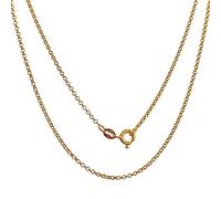 Cadena Plata Ley 925 chapada oro 40cm. modelo rolo cierre reasa