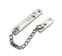 Cadena Puerta Seguridad Cerradura de cadena puerta, protector seguridad acero inoxidable con resorte, cerradura prensa antirrobo, pestillo pulido resistente tornillo(Silver)
