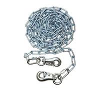 Cadena Resistente para Perros de Acero Soldado, Capacidad de 500 Libras, para Perros de hasta 85 Libras (10 pies), Color Plateado