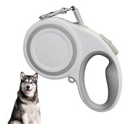 Cadena retráctil para pasear perros, cinta portátil para mascotas, práctica 5 m, 360 grados, sin enredos, mango antideslizante, cadena de cinta de nailon fuerte con tira reflectante para perro