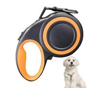 Cadena retráctil portátil para perro, cadena automática para perro, práctica cadena de 5 m, 360 grados, sin enredos, mango antideslizante, cadena de cinta de nailon fuerte con tira reflectante para
