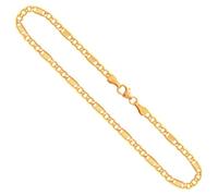 Cadena unisex de oro auténtico 14k - Fantasía 3.5 mm, 70 cm, Oro Amarillo