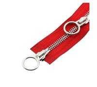 Cadenas, 1 unidad de cremallera doble for chaqueta, deslizadores circulares for costura DIY, accesorios for prendas vestir(Red,70cm)