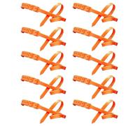 Cadenas Antideslizantes Para Neumáticos - Paquete De 10 Bridas Para Nieve, Pinzas Para Ruedas De Invierno | Asistencia De Tracción Para Neumáticos, Correas Estabilizadoras De Emergencia Para Carretera