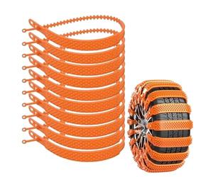 Cadenas Antinieve Reutilizables, 10 Bridas Antideslizantes Emergencia para Neumáticos Invierno, Cuerda Remolque Universal para Barro Nieve, Coches, SUV, Camionetas, Camiones