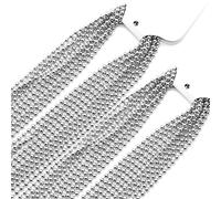 Cadenas Cadena de bolas acero inoxidable 40 piezas cuentas redondas 45 50 55 60 cm Accesorios joyería DIY for hacer(2.4mm 55cm)