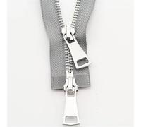 Cadenas, Chaqueta de doble cursor, ropa bricolaje, repuesto for prendas, suministros hechos a mano(Gray,70 cm)