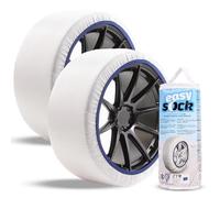 Cadenas Coche Nieve Easy Sock Homologación EN 16662-1 y alta seguridad. Talla L. Cadenas Nieve Téxtiles Fáciles de Instalar - Cadenas Nieve Coche Antideslizantes y Resistentes - Kit de 2 Cadenas