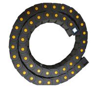 Cadenas de arrastre de nylon, Cadena portacables de nailon R55 de 1 metro, completamente cerrada, 20 mm de altura interior, color negro, reforzada con plástico.(20x77mm)